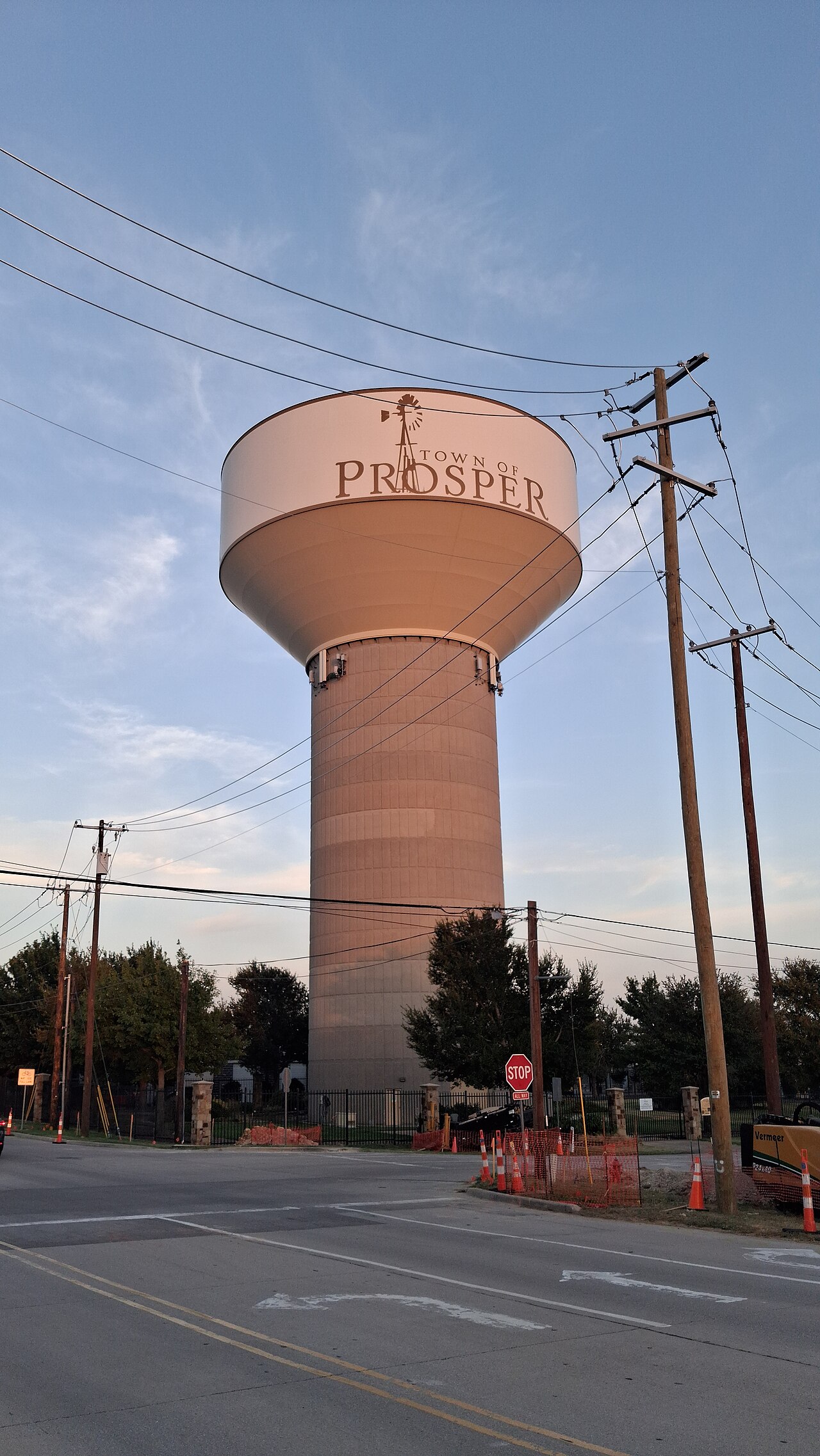 Prosper water tower